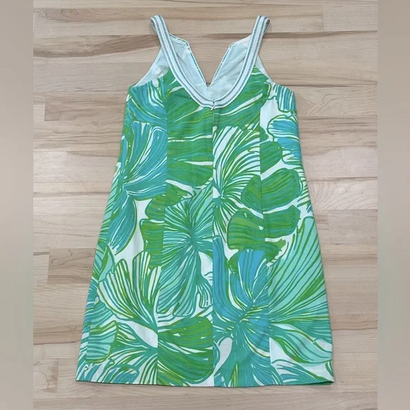 Lilly Pulitzer Tessa Shift Dress in Green Sheen Fronds Place and Size 2 - Picture 10 of 13